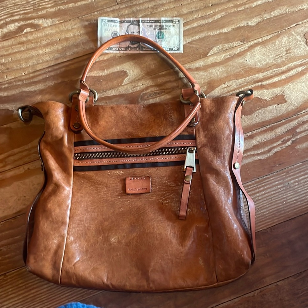 Marco buggiani cognac leather purse